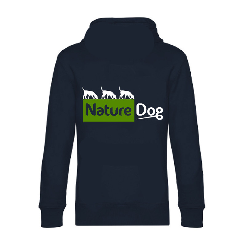 Sweat à capuche 3 chiens femme Nature Dog