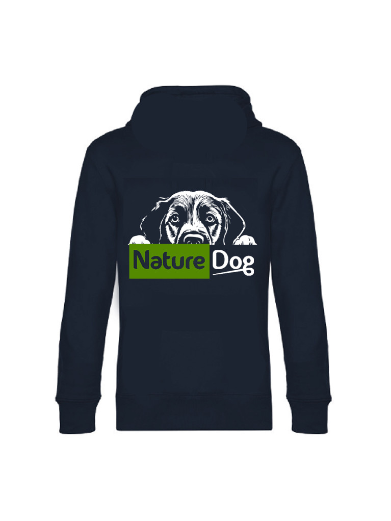 Sweat à capuche chien curieux femme Nature Dog