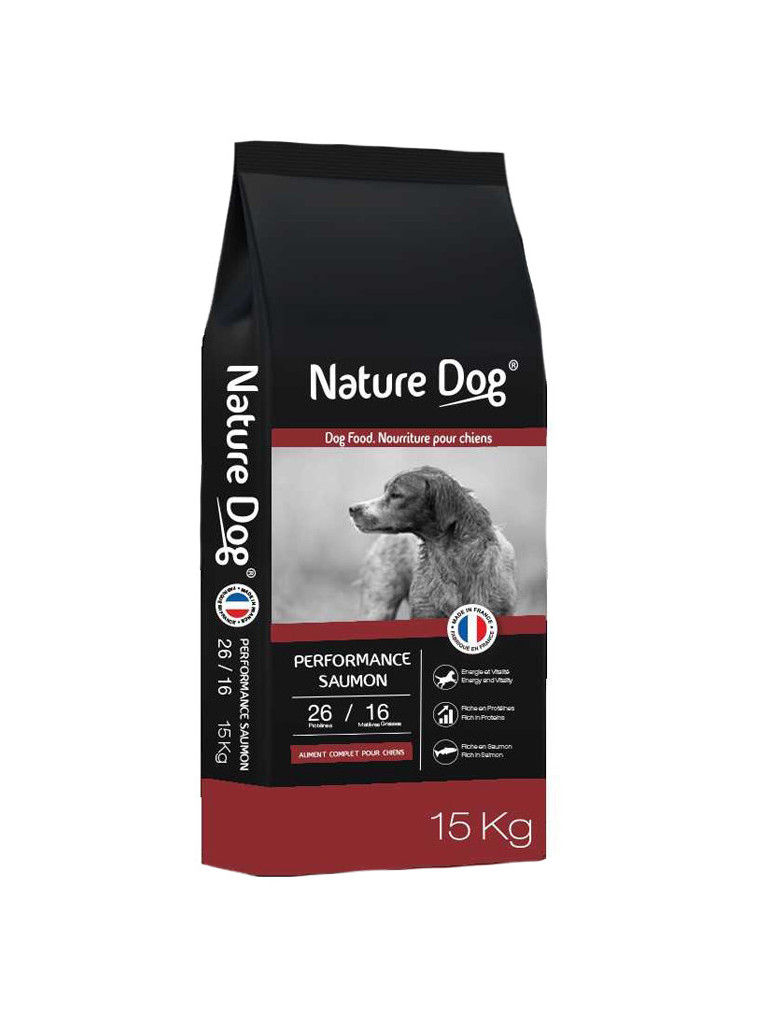 Croquettes Performance 26/16 Saumon Nature Dog 15kg