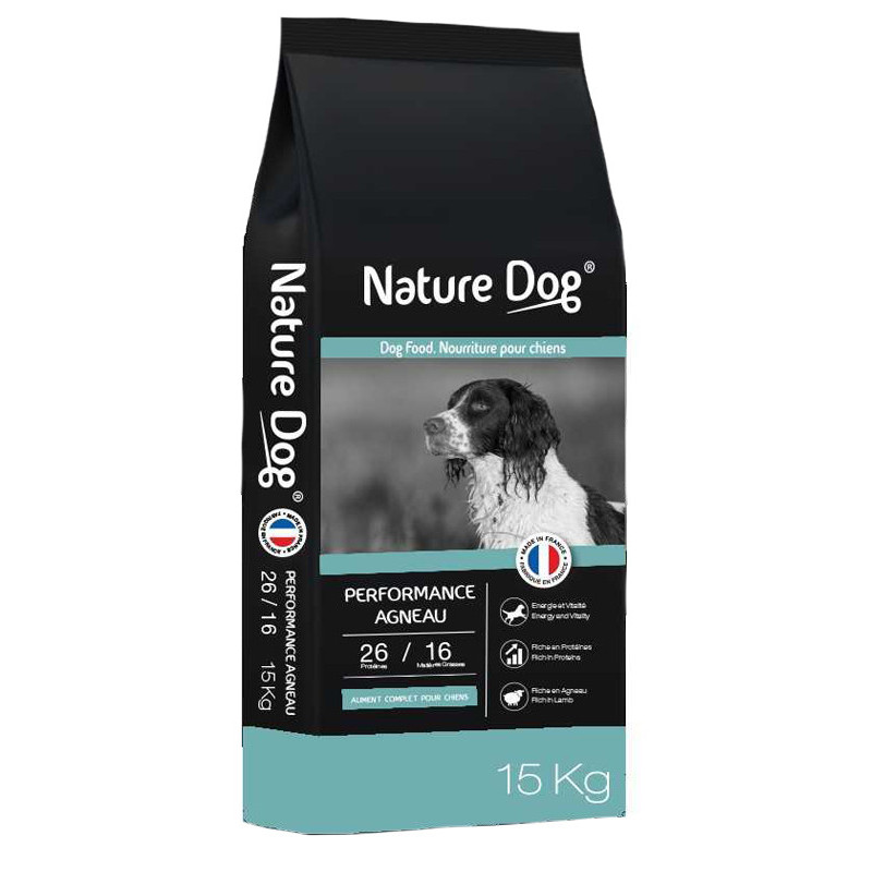 Croquettes Performance 26/16 Agneau Nature Dog 15kg