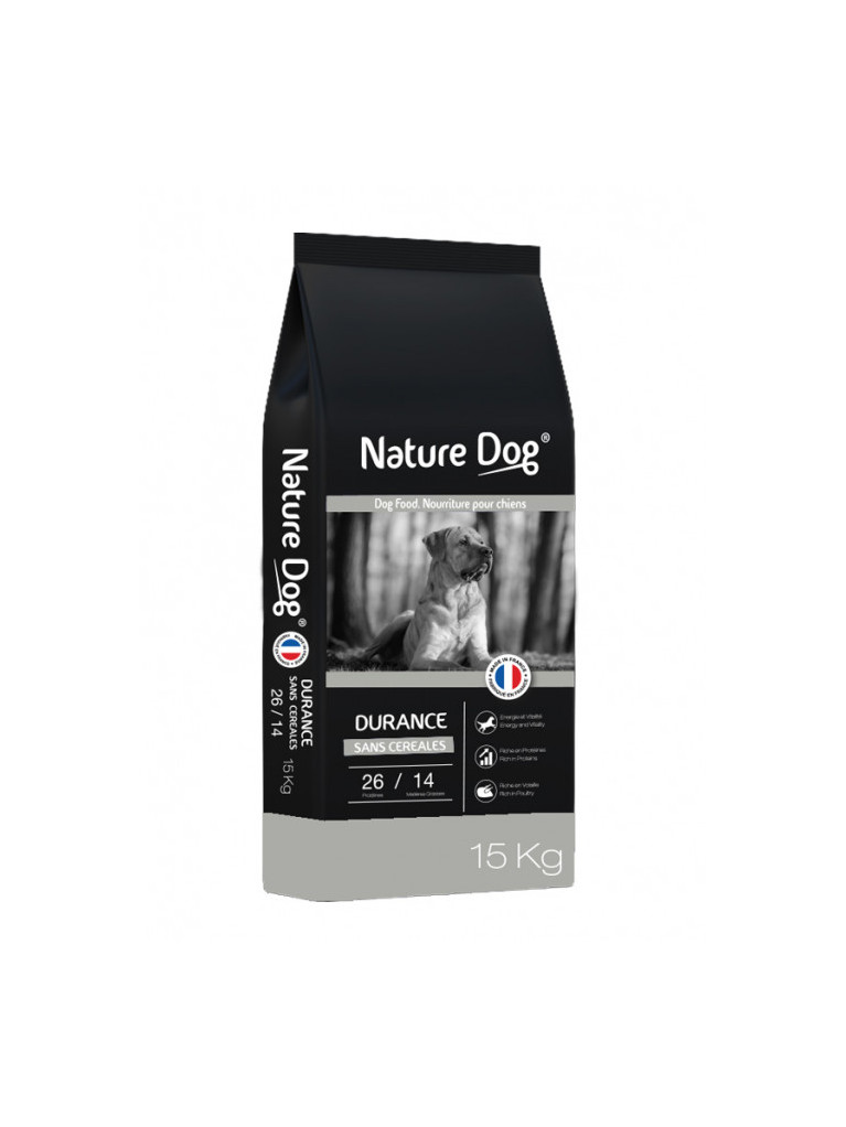 Croquettes Durance Pro sans céréale 26/14 Nature Dog 15kg