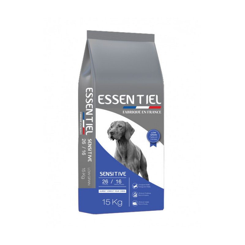 Croquettes Essentiel Sensitive 26/16 Low Grain Nature Dog 15kg
