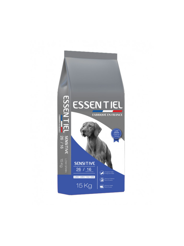Croquettes Essentiel Sensitive 26/16 Low Grain Nature Dog 15kg