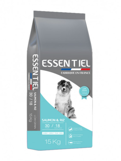 Croquettes Essentiel Saumon 30/18 Low Grain Nature Dog 15kg