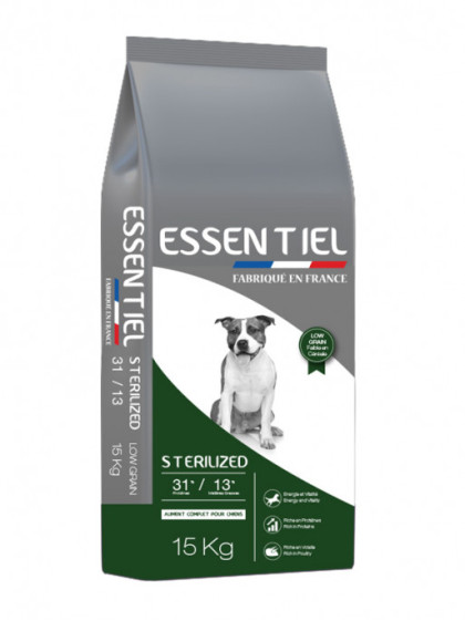 Croquettes Essentiel Stérilisé 31/13 Low Grain Nature Dog 15 kg