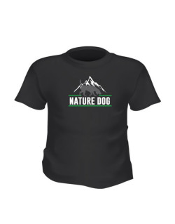 T-shirt Nature Dog homme chien et montagne vert Vêtement